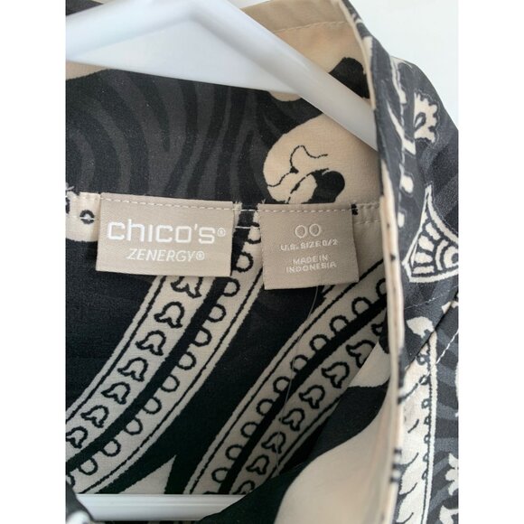 Chico's Zenergy Paisley Jacket Active Zip Size 0/2 US lightweight NWT 7084 - Picture 5 of 16